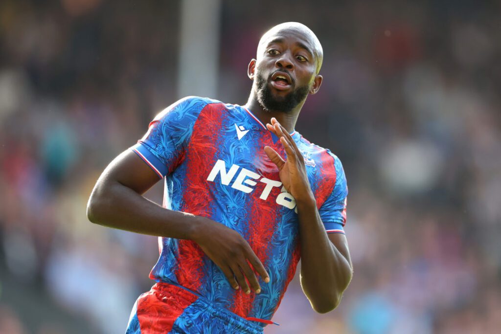 Jean Philippe Mateta in action for Crystal Palace earlier this season.