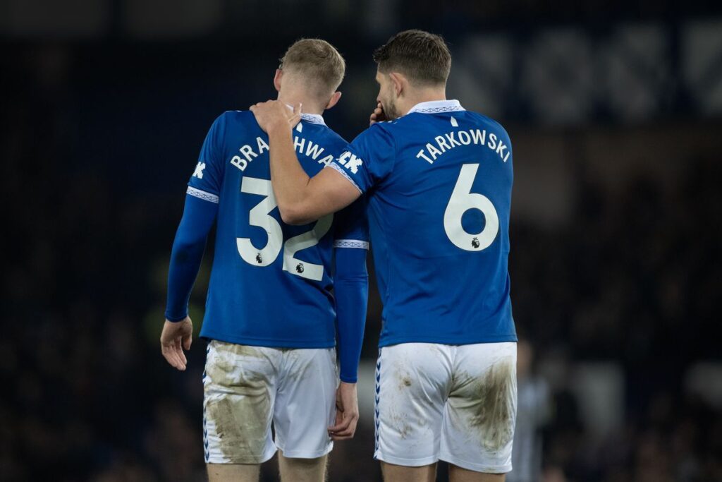 Tarkowski last season in action with Jarred Branthwaite